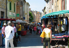 Street market in south Ardèche